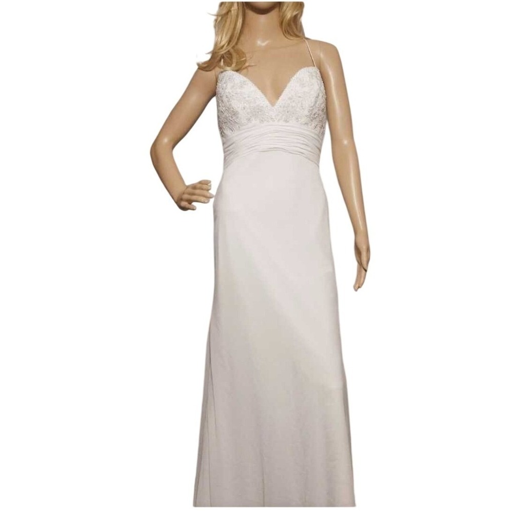 Galina NEW Lace‎ Sequin beaded Chiffon Empire Waist Formal Gown Strappy Dress